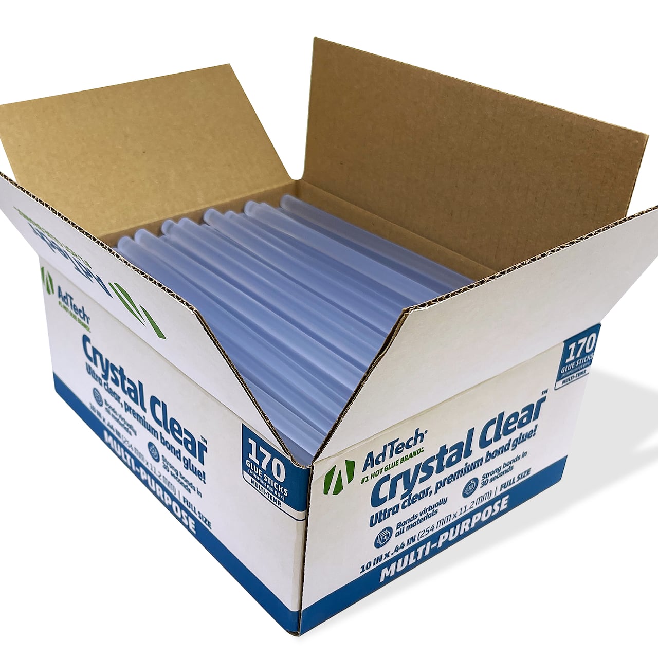 AdTech® Crystal Clear™ 10" Full Size Hot Glue Sticks, 170ct.